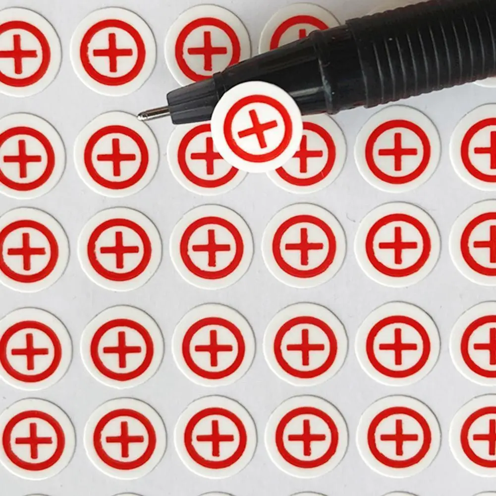 Positive And Negative Labels Stickers 8mm Coated And Paper Plus Round Stickers Minus H4q0 general stickers