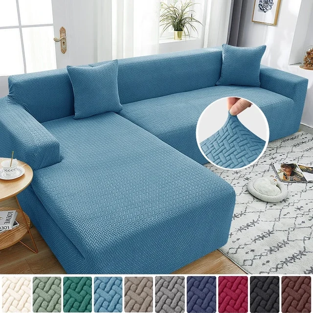 Funda de sofá elástica ajustable para sala de estar, cubierta de protección  decorativa en forma de L, Chaise Longue, 2, 3 y 4 plazas - AliExpress