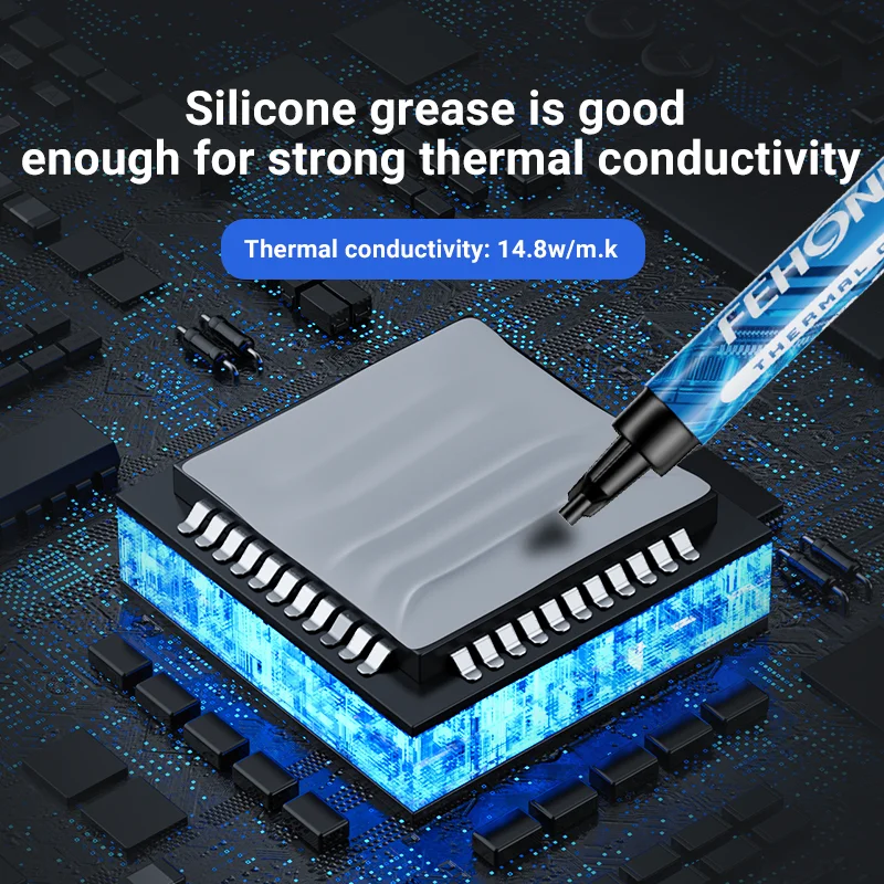 Fehonda Silicone Grease Pasta Termicass 14.8w 4g Pastas Térmicas Composto de Condutividade para Laptop Cpu Gpu Vga - Imagem 6