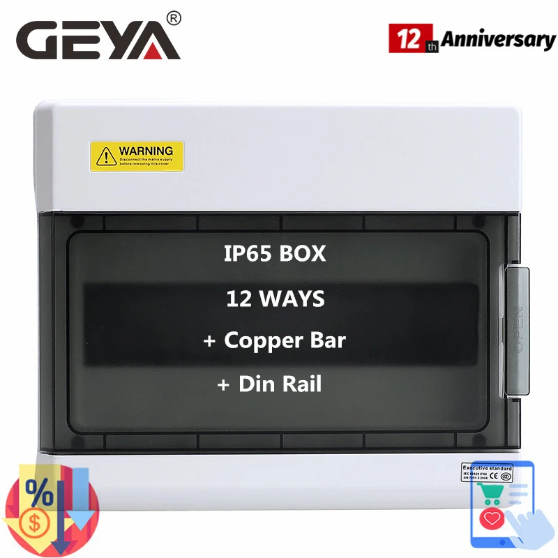 GEYA 12 Way Electric Power Distribution Box Wire Junction Boxes for