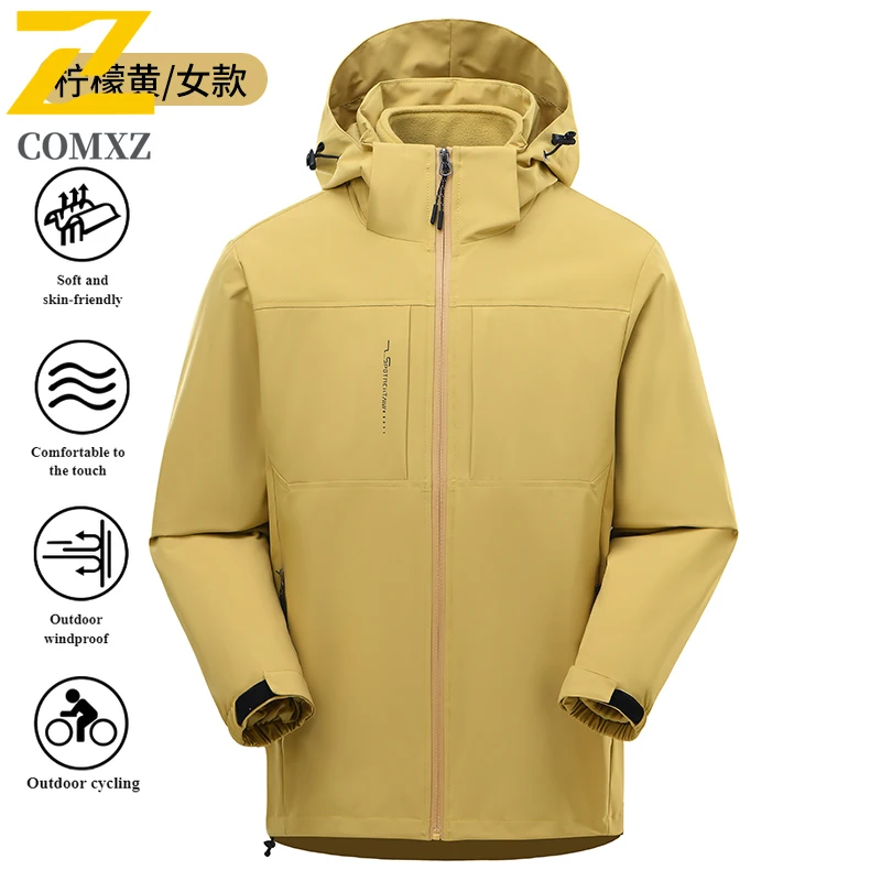 EiAO Windbreaker  3-in-1 Thermal  Detachable Fleece Waterproof Windproof Winter Parka for Camping Fishing Extreme Survival 2025