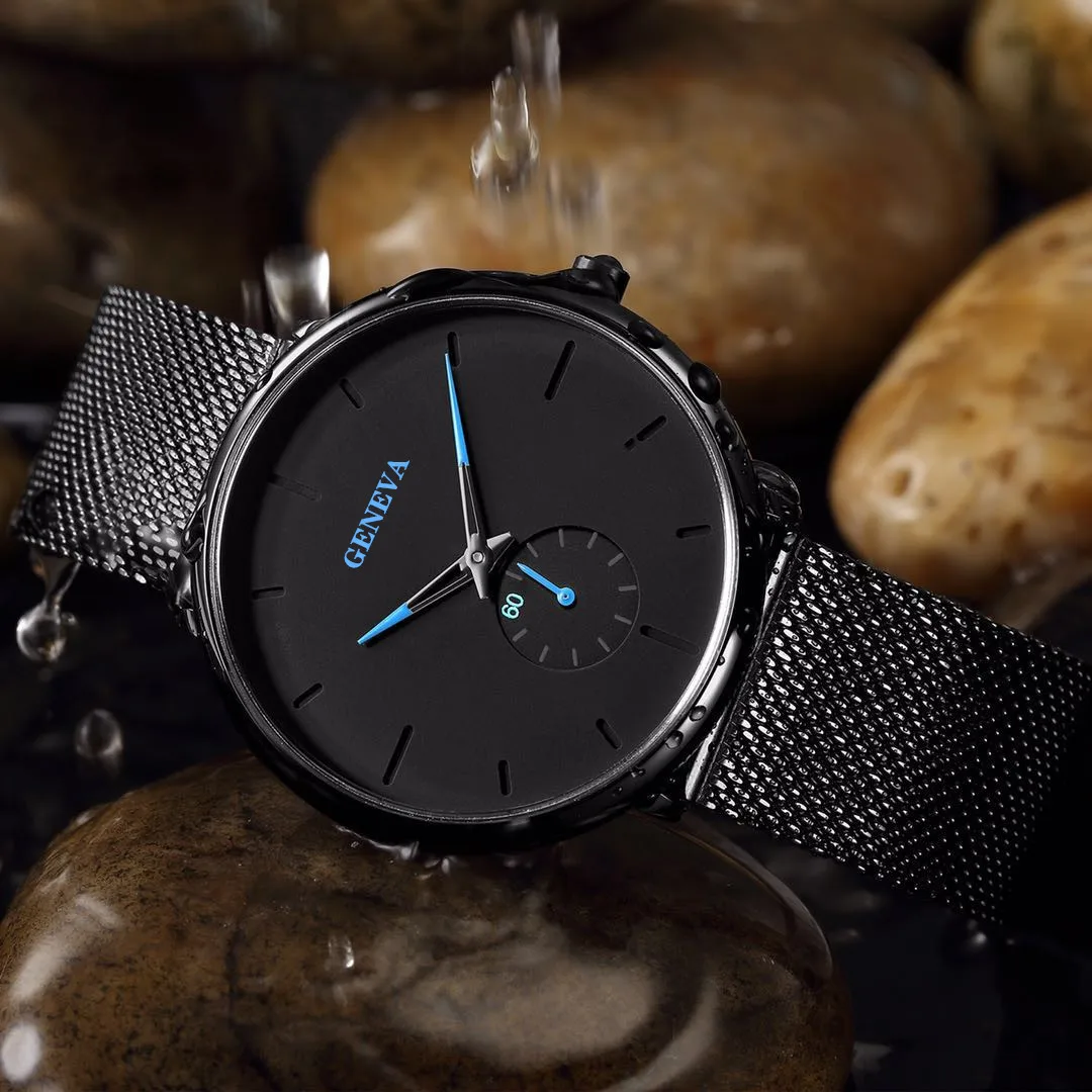 Fashion Mens Watches Top Brand Luxury Quartz Watch Men Casual Ultra Thin Mesh Steel Waterproof Sport Watch Relogio Masculino 4