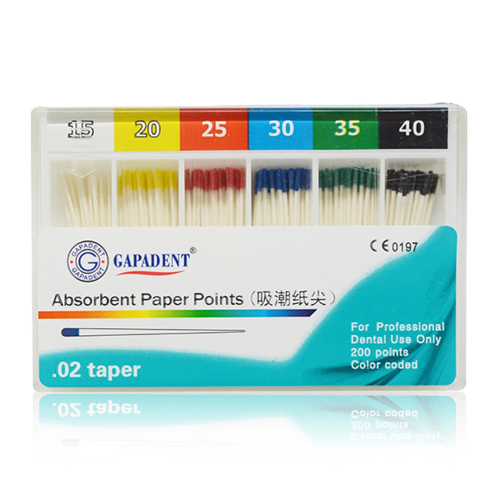 

200Pc/Box Dental Absorbent Paper Points Root Cancel Endodontics Cotton Fiber Tips Dental Matirial Dentist Product