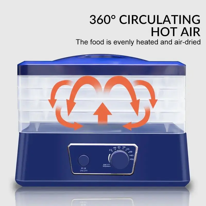 Professional production 5 layer food dryer 110v-240v 50Hz 350W mini digital fruit dehydrator 6