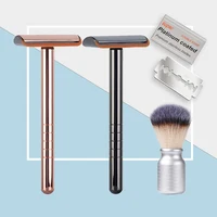 Whityle 03T New Design Innovate Safety Razor Double Edge Blade Aluminum Alloy Shaving Razor With Lubrication Strip For Men Women 1
