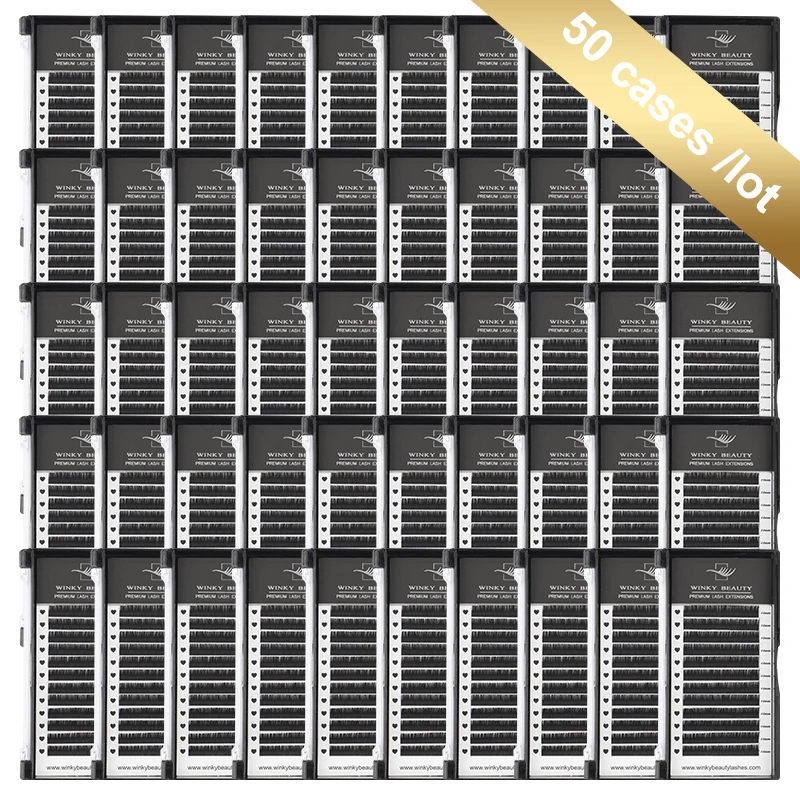 

50Boxes/lot Winky Beauty C/CC/D/DD 8~15mm Natural Mink Soft Eyelash Extension Premium Individual Fake False Eye Lashes