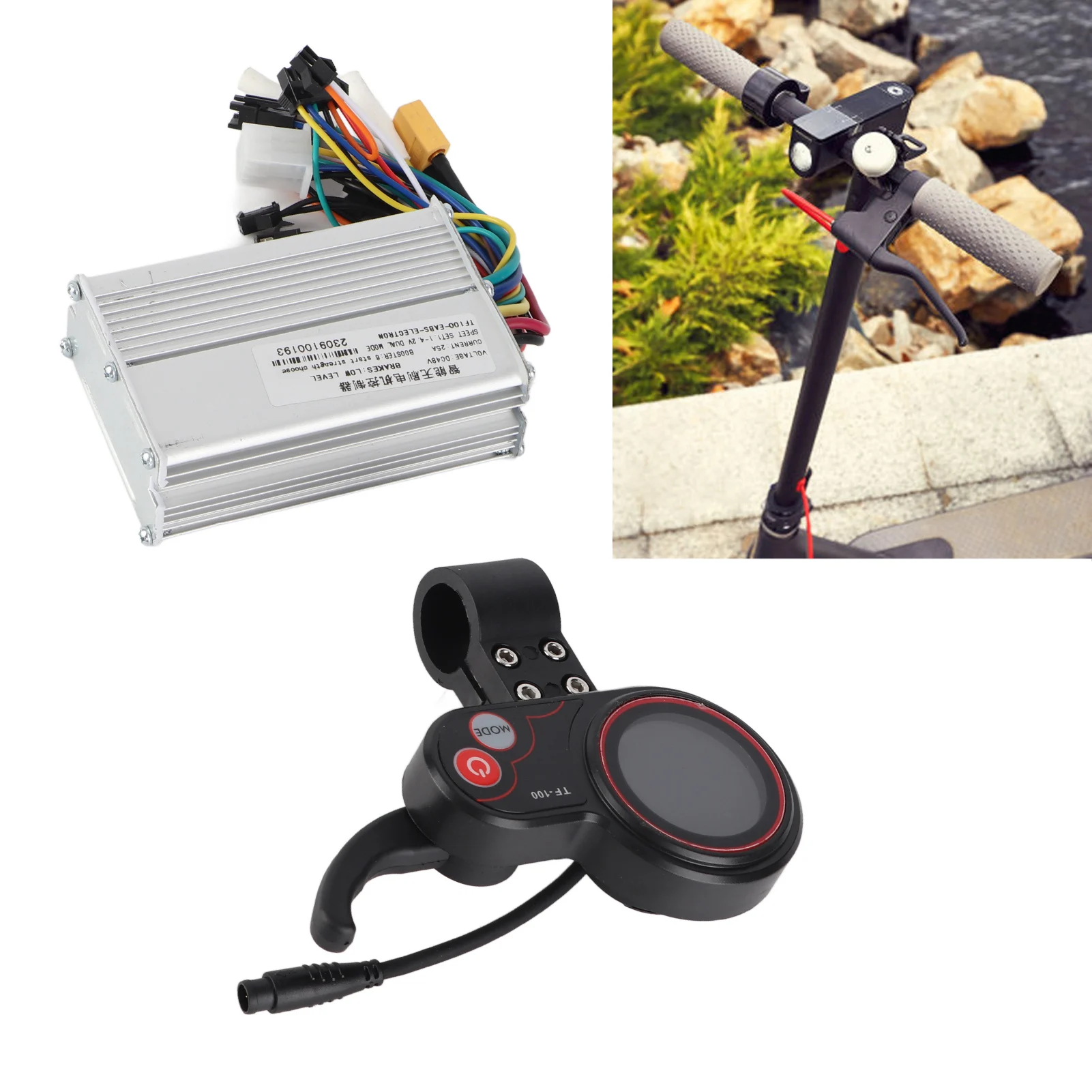 48V 25A Controller Component with Controller Display Communication Line for KUGOO M4 10inch Electric Scooter