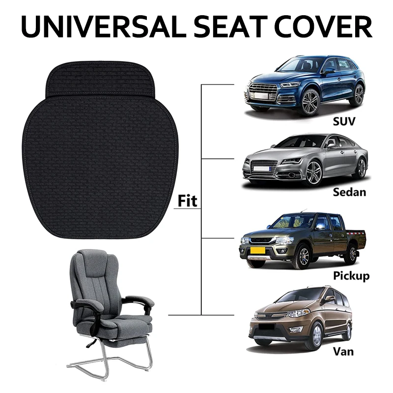 Universal Car Seat Covers Set - Breathable 3D Foam Front Seat Covers, Airbag Compatible, Non-Slip Fit For Sedans, SUVs, Trucks