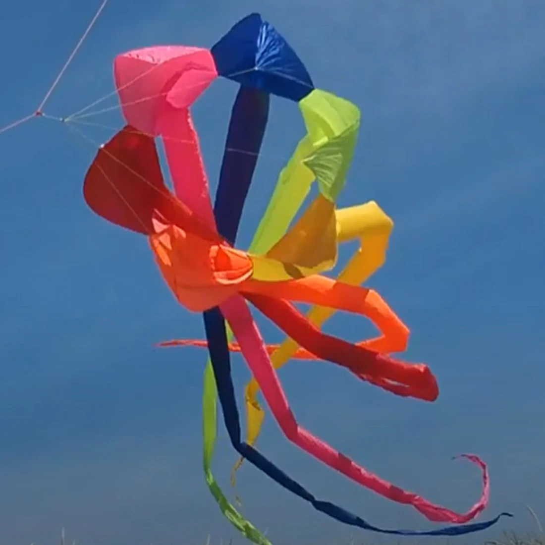 6.5M 3D Rainbow Rotating Soft Kite Tail Hanger Outdoor Beach Performance Kite Easy To Fly and Tear Resistant Cometa Gigante 2
