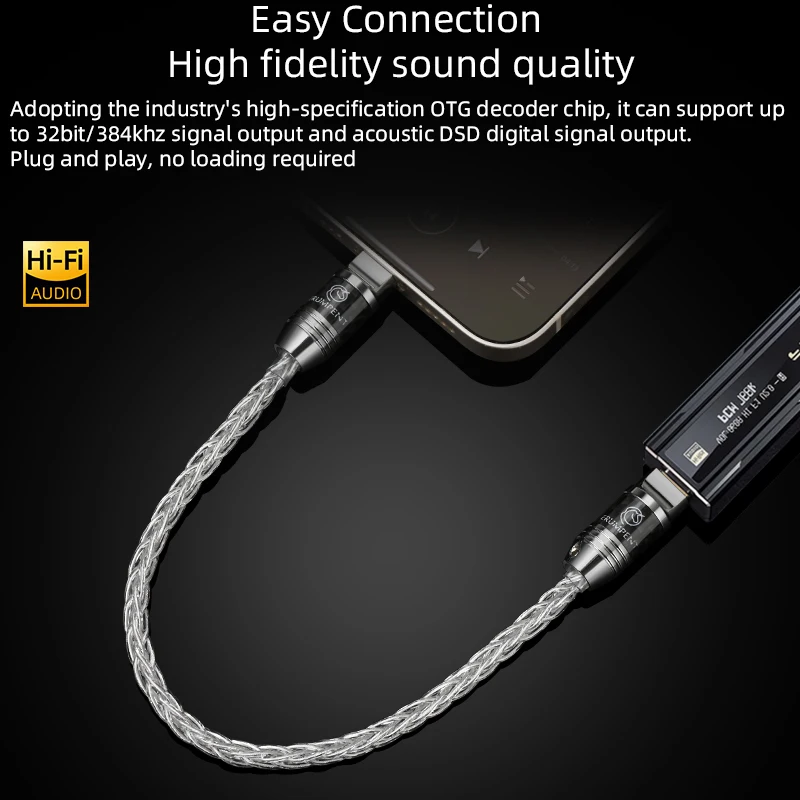 ERUMPENT 12cm Pure Silver OTG Adapter Cable Lightning to Type C