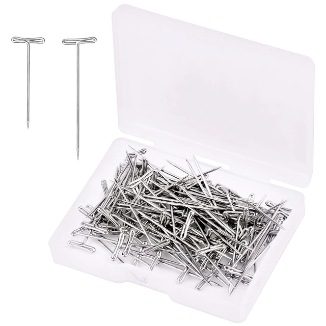 100Pcs 27/32/38/45/51/53mm stainless steel t-pins for wigs making