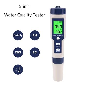 Testeur de qualité de l'eau 5 en 1 Compteur numérique