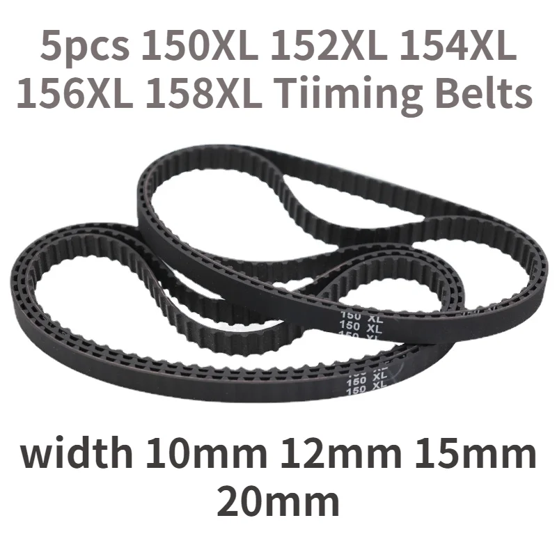 

5pcs/lot 150XL 152XL 154XL 156XL 158XL Timing Belts 154XL- 10mm 15mm 5.08 Pitch XL 72T Transmission 10mm/20/15/12mm width