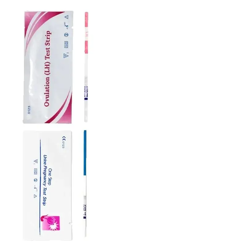 100Pcs EGENS Early Pregnancy Preparation Test Strip 50 LH Ovulation Test + 50 HCG Test Household Over 99% Accuracy Women Measure