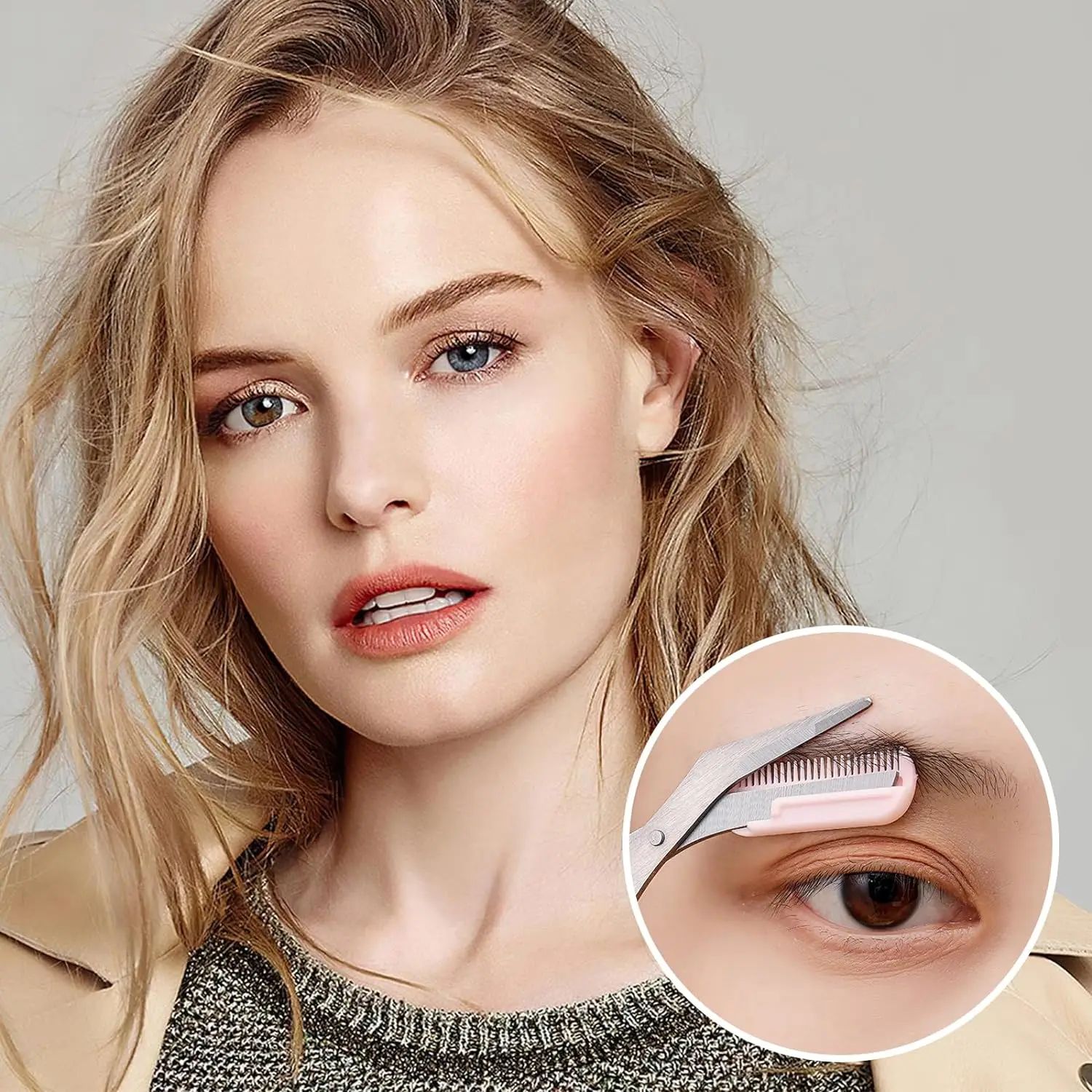 Eyebrow Trimmer Scissors Set with Comb Eyebrow Razor eyebrow scissors