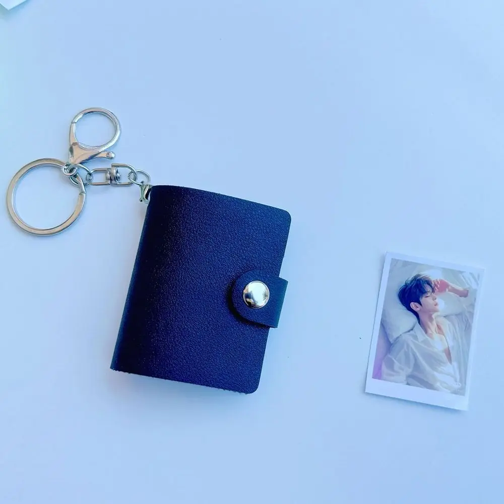 Mini 2 Inch Mini Photo Album 20 Pockets with Keychain Keychain Album Snap Button Design Photo Card Holder photo album,photo card holder,photocard holder