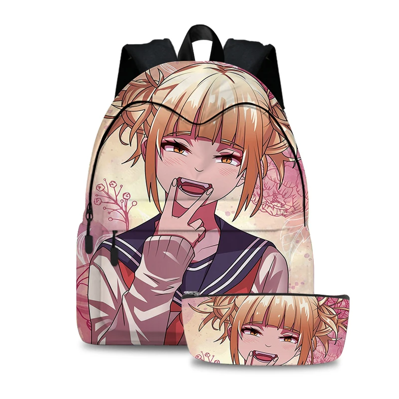 

Аниме Boku No Hero академические рюкзаки Himiko Toga Мультяшные женские холщовые сумки для студентов школьные сумки пенал детский рюкзак
