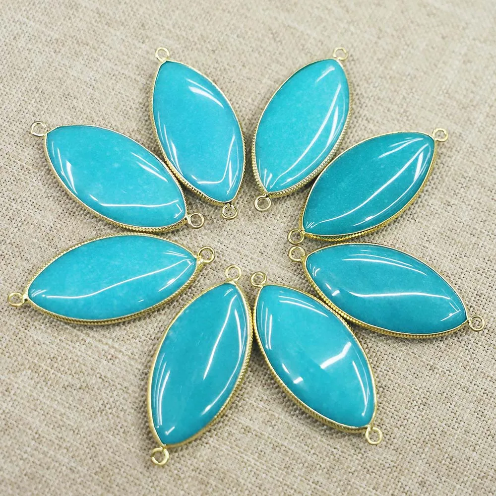 Free Shipping Fashion Trend Blue Horse Eye Connector Necklace Bracelet Making DIY Creative Jewelry Accessories Wholesale 6Pc/Lot