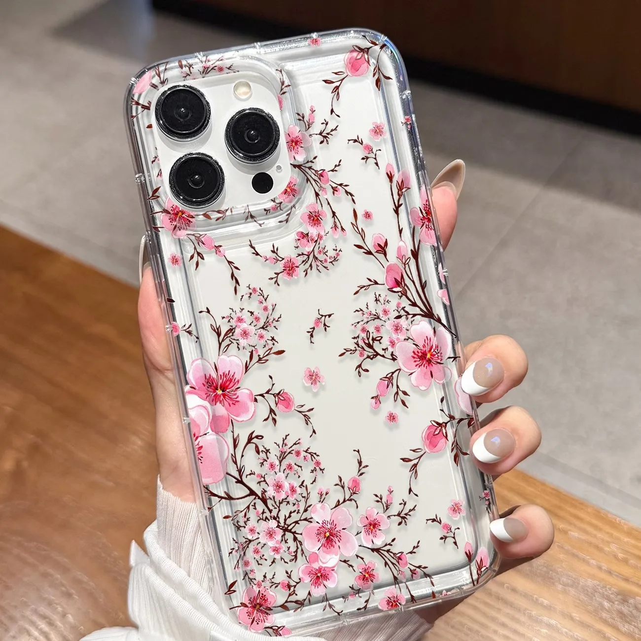 Cherry Blossoms Transparent Soft Phone Case - Clear Protective Floral Design Cover