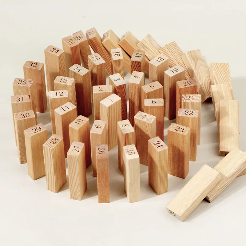 Children's Educational Stacking Blocks Game High Abstraction Wooden Building Blocks Nesting Sorting Wooden Puzzle Toys