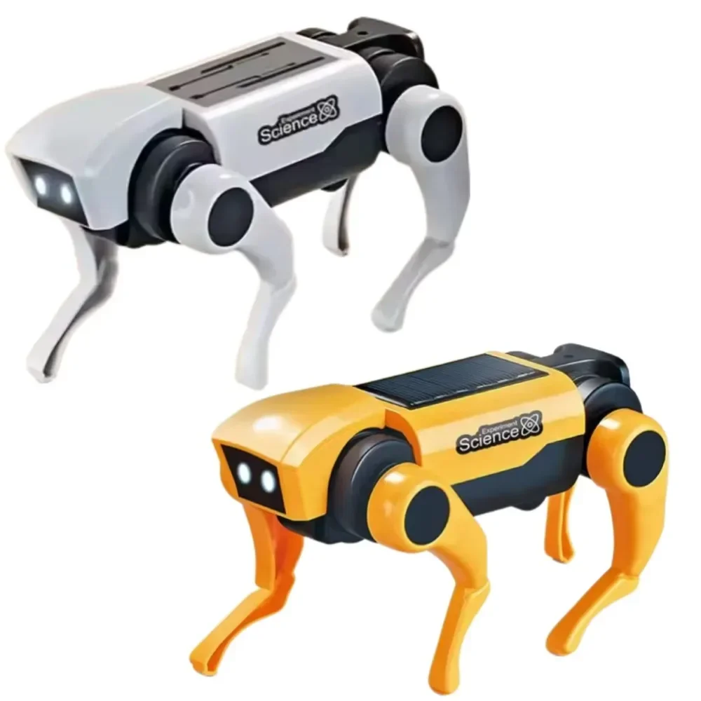 Robot Solar Electric Mechanical Intelligent Dog Children Educational Assembly Puzzle Toy Bionic Smart Robot Toys Gifts