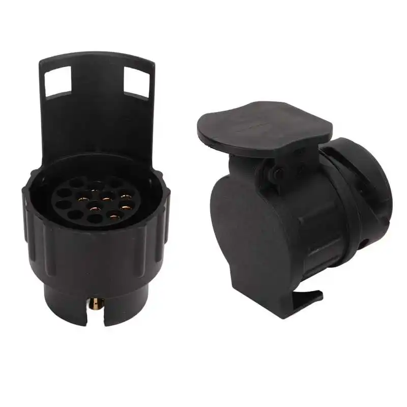 Trailer Socket Adapter Copper Contact Tow Bar Plug Adaptor 12V 7 Pin To