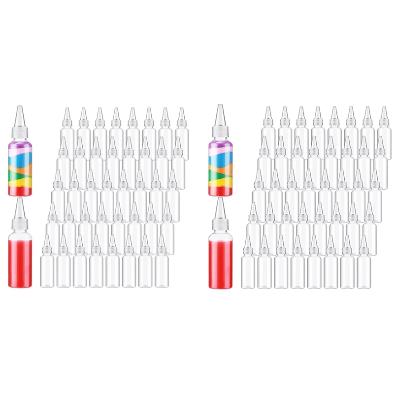 1.7 Oz Plastic Squeeze Bottles For Paint Crafts Empty Sand Art Supplies With Leak-Proof Top Caps Writer Bottles For Arts A