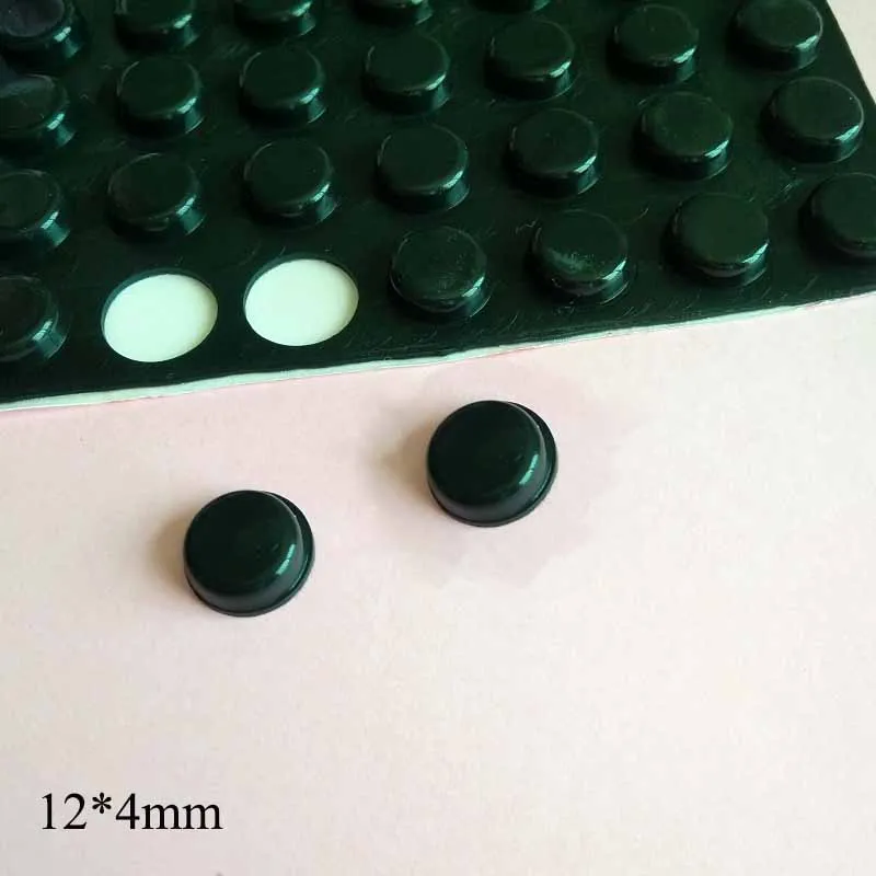 32pcs 12mm*4mm Transparent/Black Self Adhesive Soft Anti Slip Bumpers Silicone Rubber Feet Pads Great Silica Gel Shock Absorber