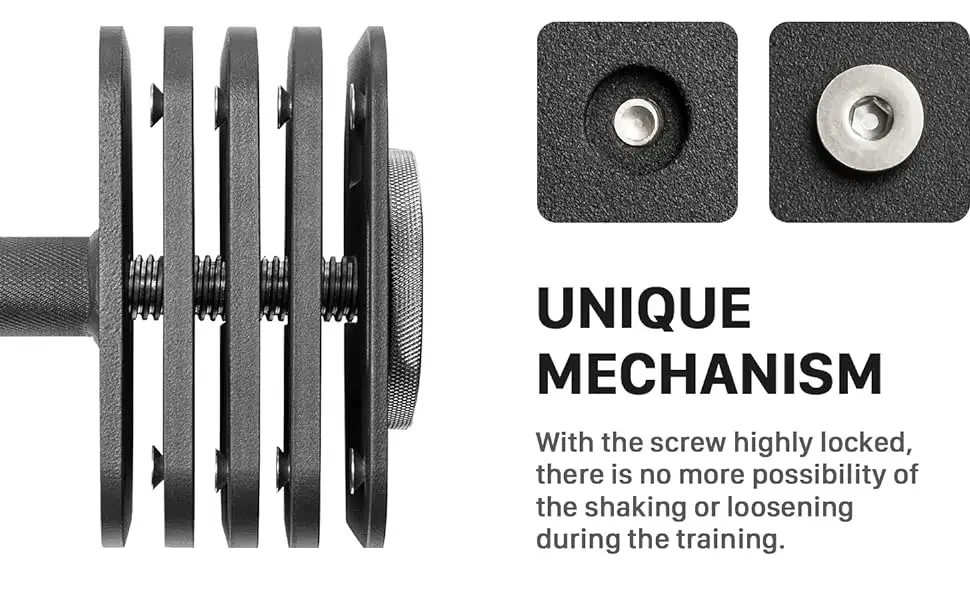With the screw highly locked, there is no more possibility of the shaking or loosening during