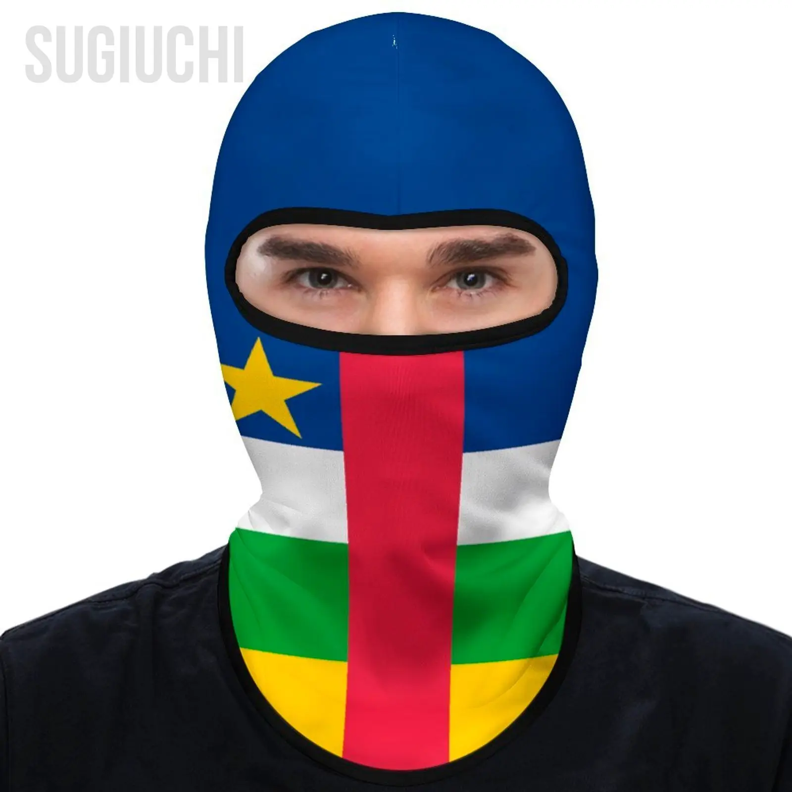 

Central African Republic Flag Outdoor Sunscreen Motorcycle Face Mask Moto Biker Wind Stopper Windproof Bicycle Cycling Headgear