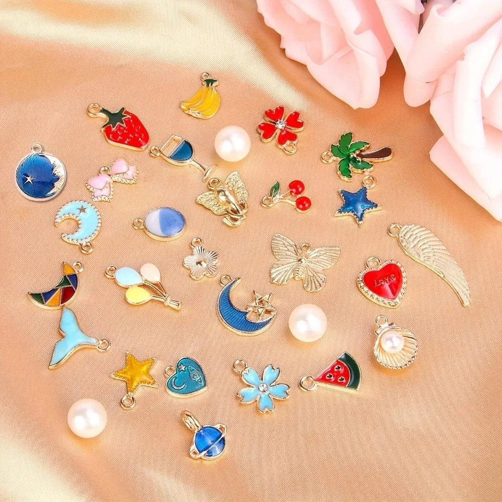Alloy Pendants 20/30/50/100pcs Gold-plated Different Styles for DIY Jewelry Making