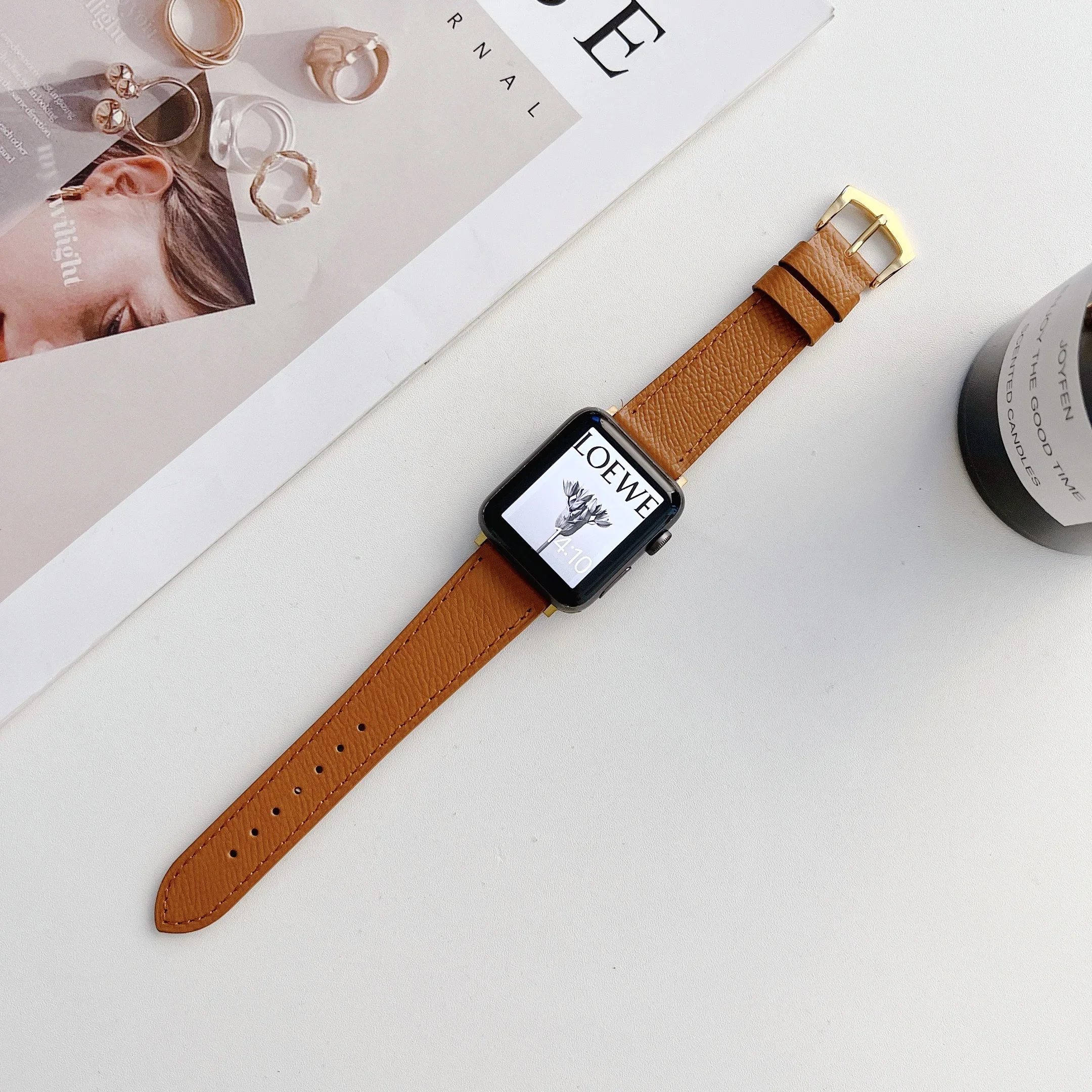 Leather Strap For Apple Watch Band 49mm 45mm 41mm Bracelet Wristband iWatch Series Ultra 9 8 7 6 5 4 SE 44mm 42mm 40mm 38mm Belt