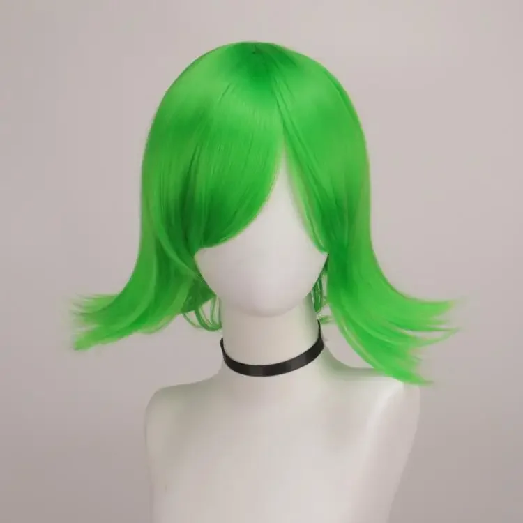 Anime Inside Out Ekel Cosplay Joy Blau Kurze Perücke für Mädchen Frauen Grüne Perücken Halloween Party Kunsthaar Perücken – Detail 4