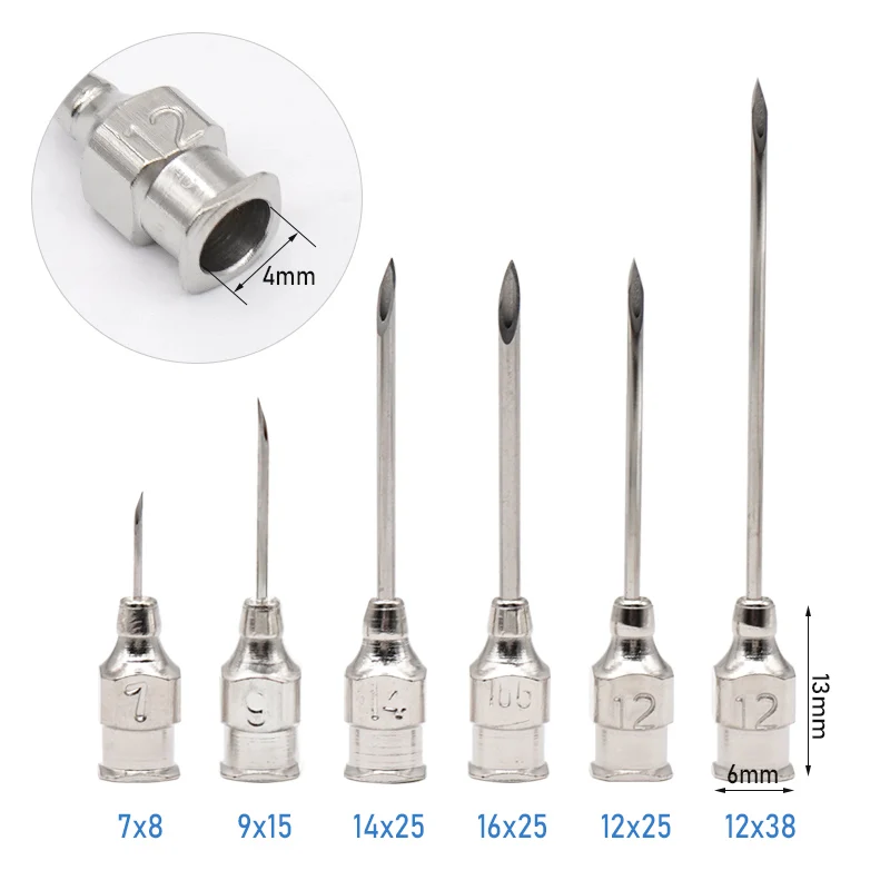 10Pcs Stainless Steel Veterinary Needle Syringe Needle Dispensing Needles Laboratory Sampling Needle Livestock Accessories 2