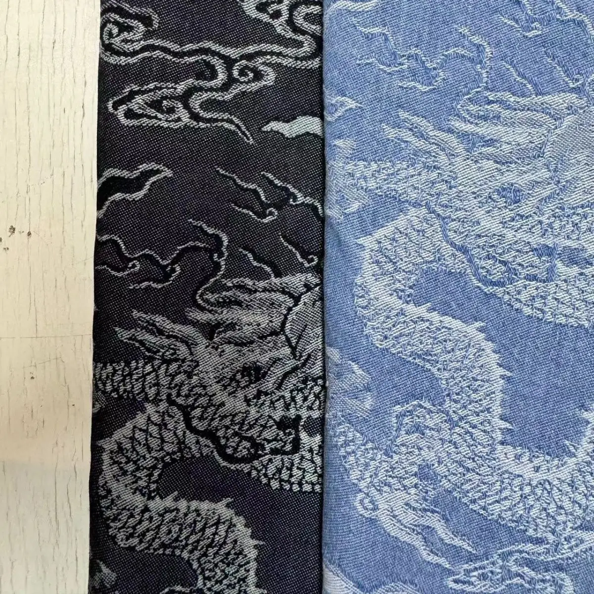 Jacquard Denim Jacquard Washed Fabric Clothing Clothes Skirt Sofa Handmade DIY Fabric