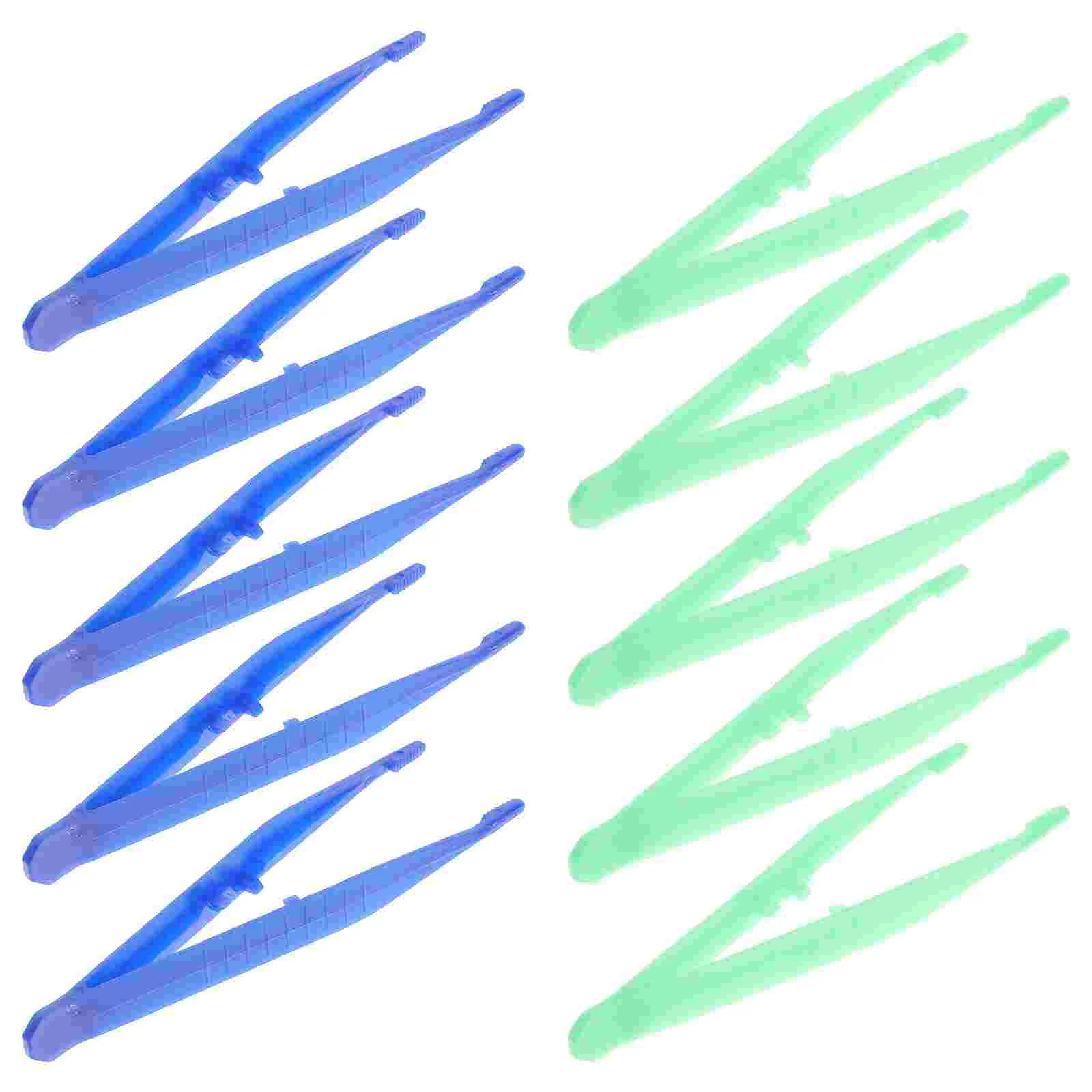 

10/20pcs Plastic Tweezers Medical Beads Small Disposable Tweezers Tools Forceps for Crafts DIY Jewelry Making (Random Color)