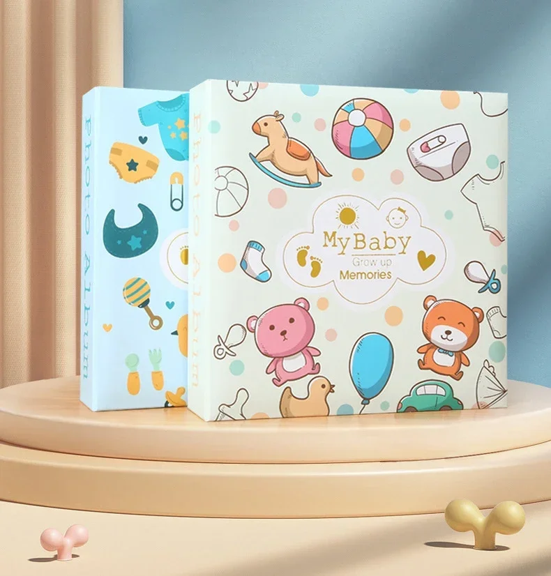 Description Picture 2 of item6-inch Photo Album Baby Growth Record Photo Collection Writable 200pcs Photos Album Large Capacity Paper Core Bag Souvenir Album