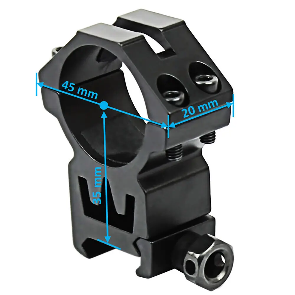 2pcs  30mm/ 25.4 Scope Ring Picatinny Weaver Rail Laser Optics Mount w/reducers