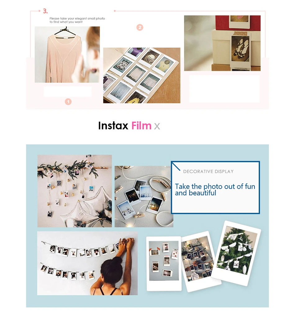 Instant Film Paper Fujifilm Instax Mini Film Paper 20 Sheets For Fuji Instant Film Cameras Instax Mini 12 11 9 40 70 90 Link Liplay EVO