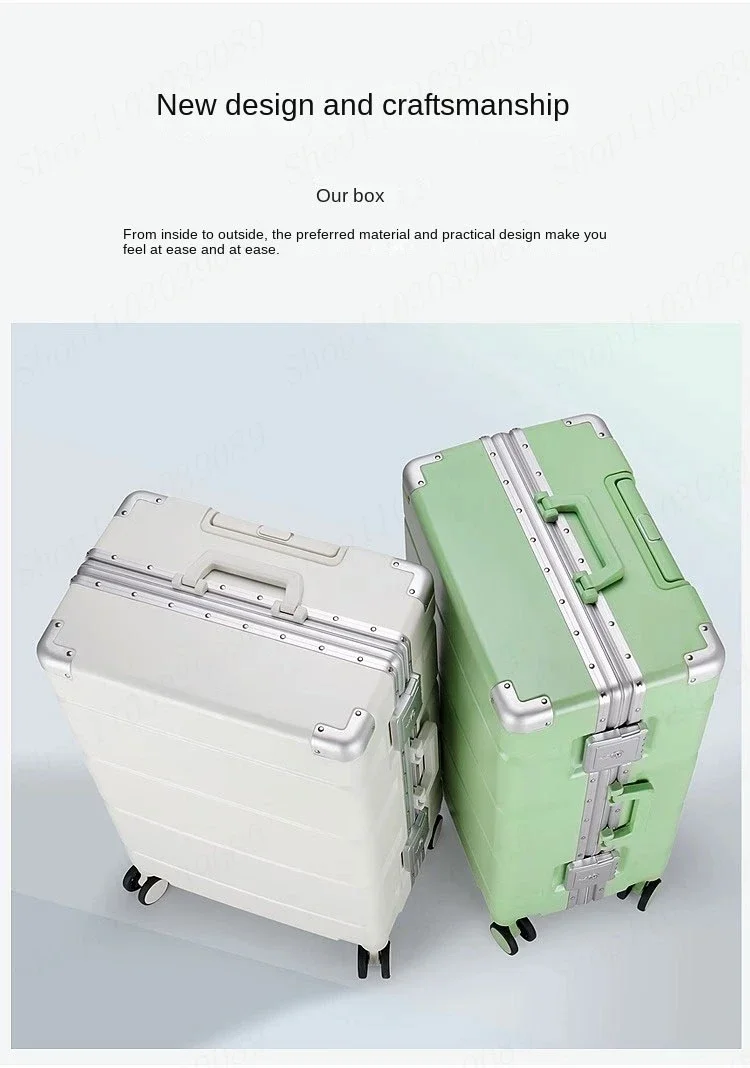 MIERSPORT Travel Suitcase Aluminum Frame Universal Wheel Rolling Lugga