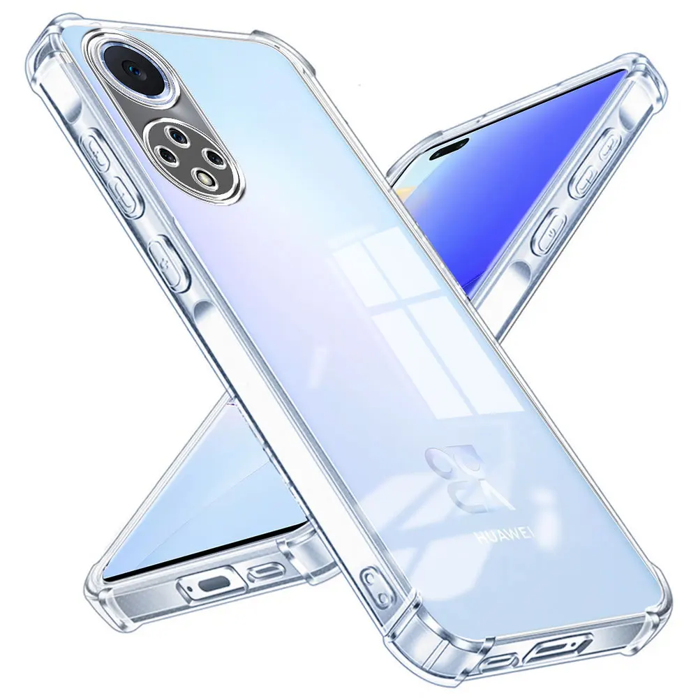 Shockproof TPU Clear Silicone Phone Case with Airbag Protection - Soft and Durable Back Cover