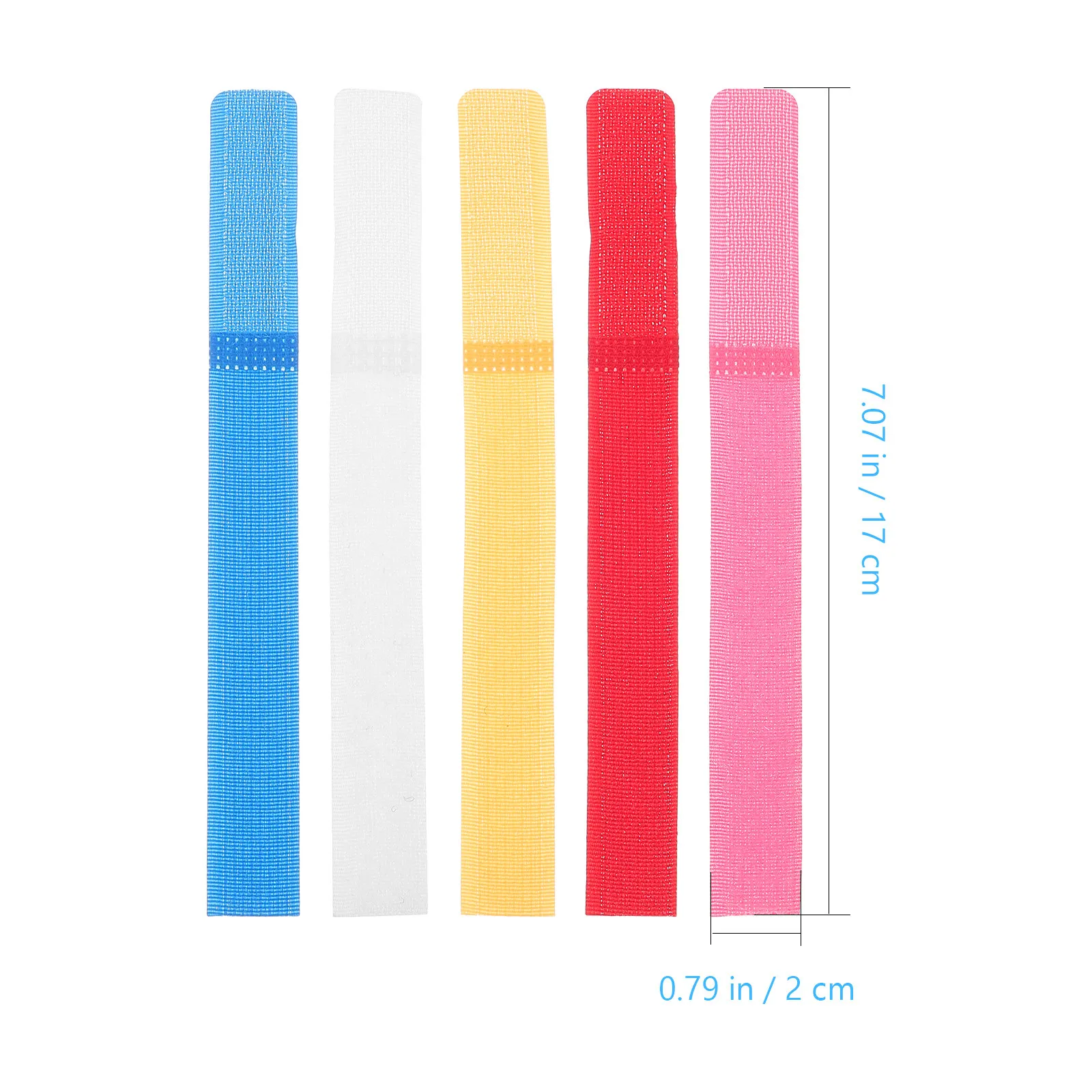 50Pcs 후크 및 루프 케이블 타이 가전제품용 재사용 가능한 코드 정리함 홈 오피스 USB 충전기 와이어 관리 다채로운 폴리에스테르