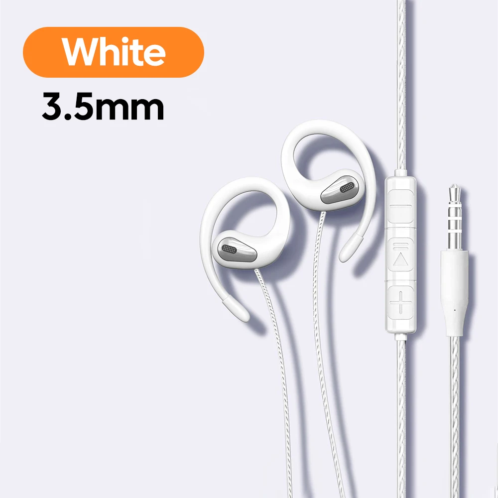Clip-on Wired Control Earbuds with 9D Surround Sound and HD Mic