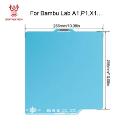 Enhanced BIQU Panda Build Plate with CryoGrip Coating - 257x257mm Double-Sided Textured Spring Steel - 2 Pcs (CryoGripProFrostbite)