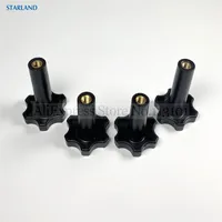 Four Black Tight Nuts Plastic Screw Nut New Fitting Parts For Soft Ice Cream Machine Accessories 2 Short 2 Long M8 M10 Optional 1