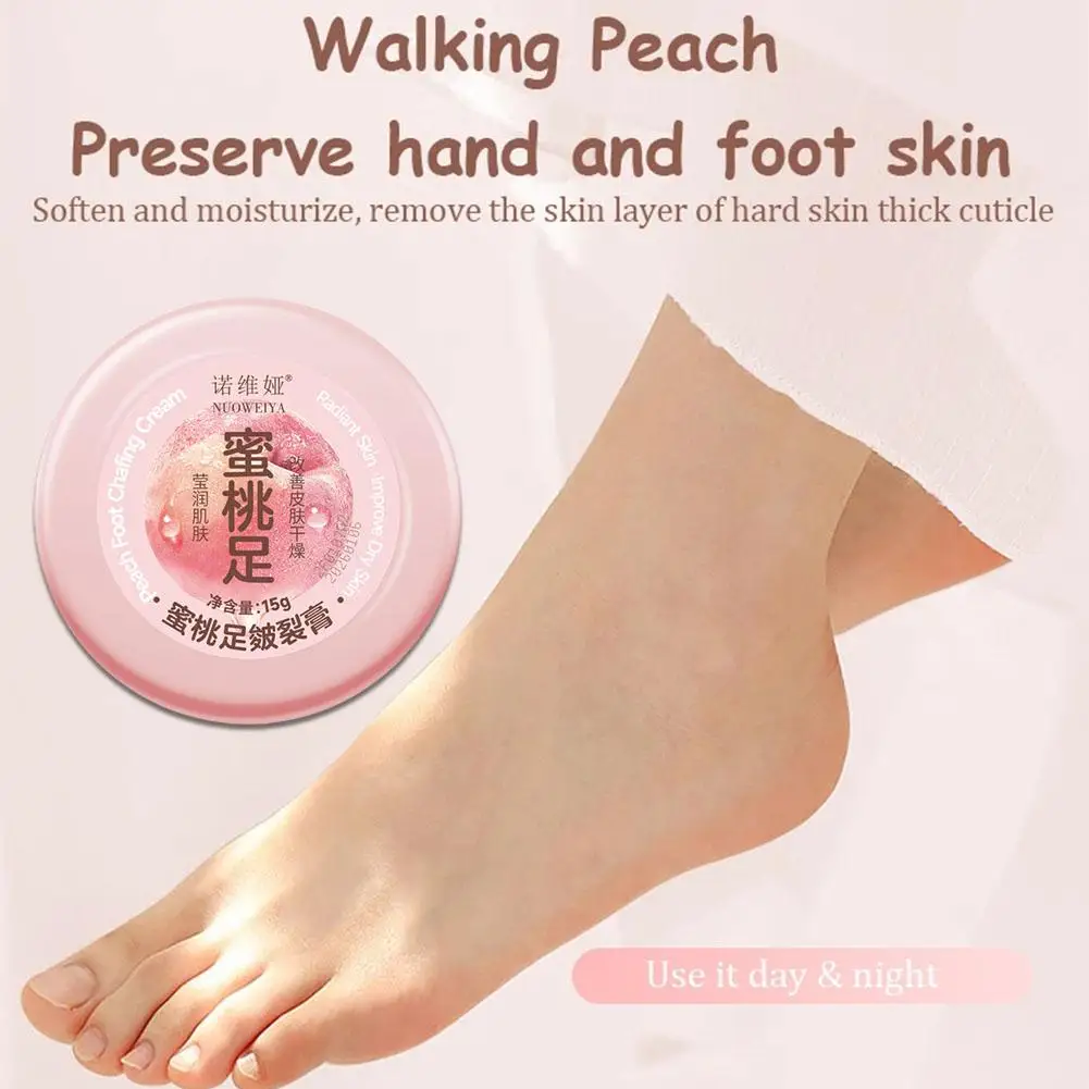 

Honey Peach Anti-drying Crack Foot Cream Lasting Moisturizing Skin Care Nourishing Hand Foot Cream Care Foot Foot Treatment X7i9