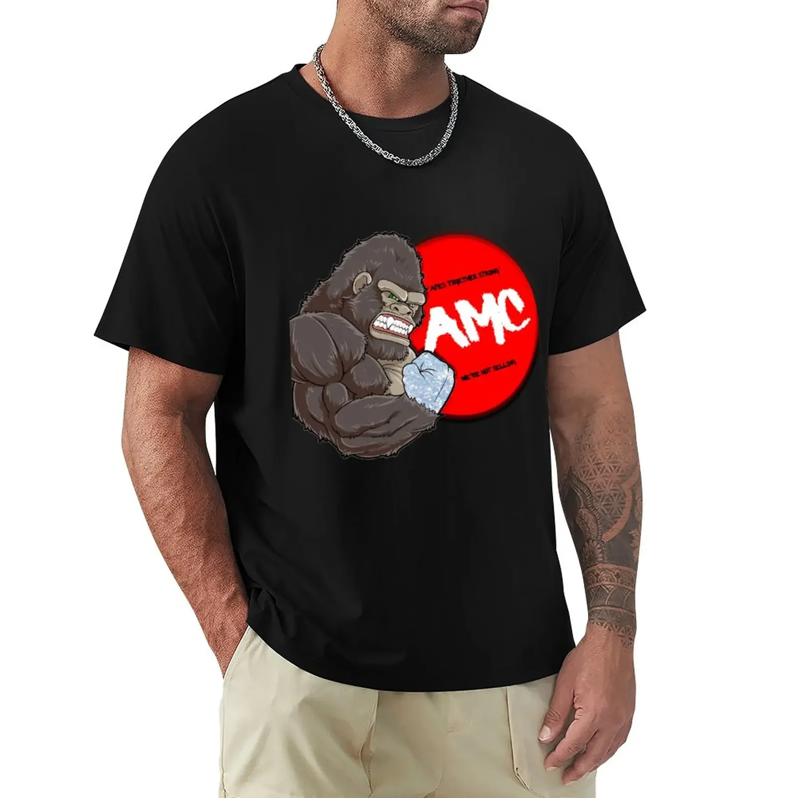 Apes Together Strong T-Shirt Funnys Animal Prinfor Boys Abbigliamento Estetico Magliette Semplici Per Uomo Pack