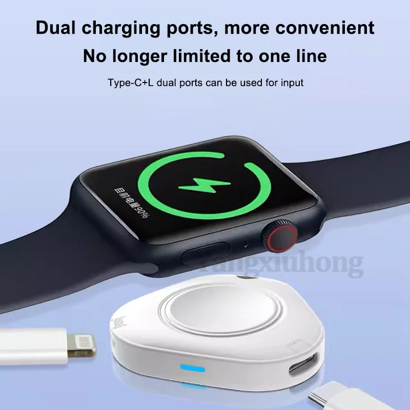 Advanced Wireless Magnetic Smartwatch Charger with Portable Type C L Port