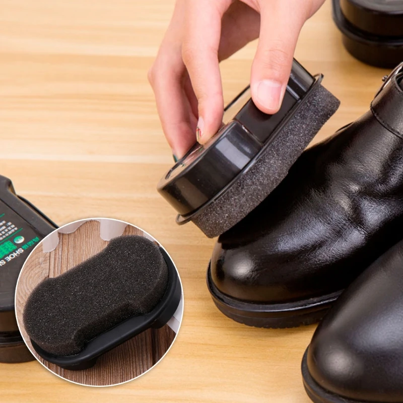 Quick Polish Shoes Cleaning Brush Liquid Cleaning Wax Leather Polishing Sponge 2