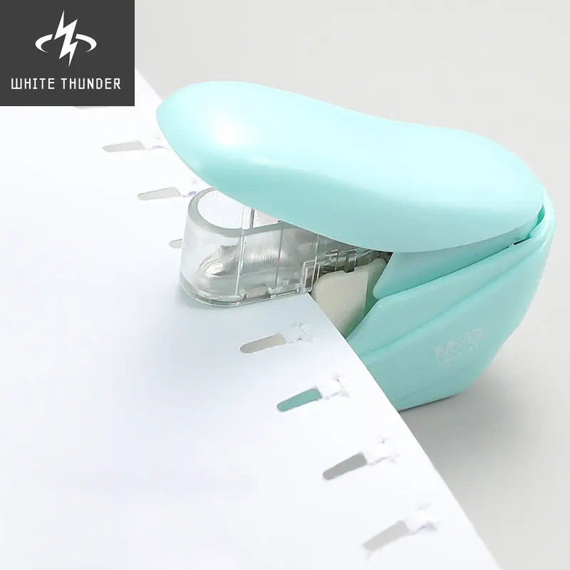 

No Nails Stapling Machine Mini Book Stapler Portable No Stapleless Stapling Tool 1Pc Random Color School Office Supplies